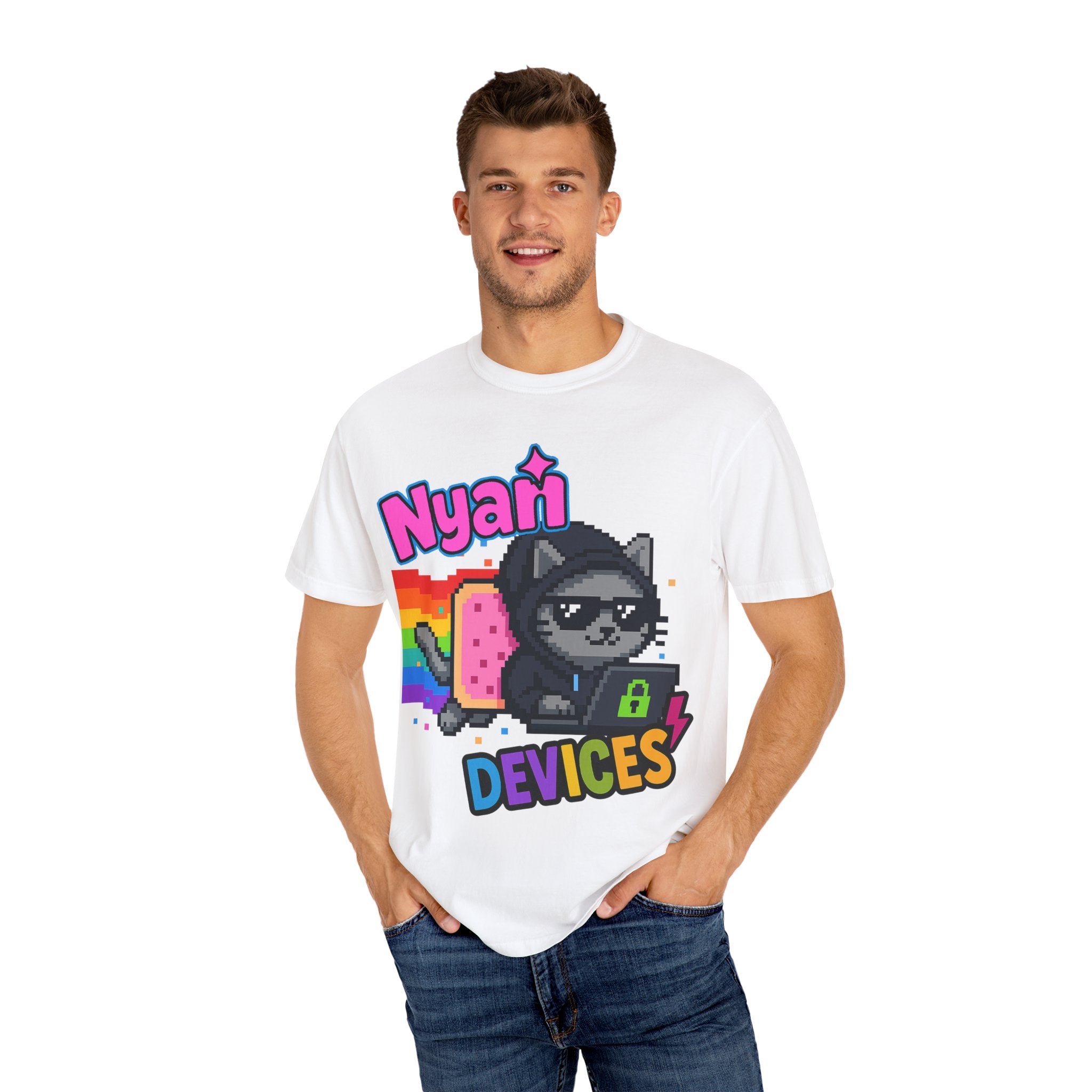 Nyan Devices - Hacker Cat - T-shirt