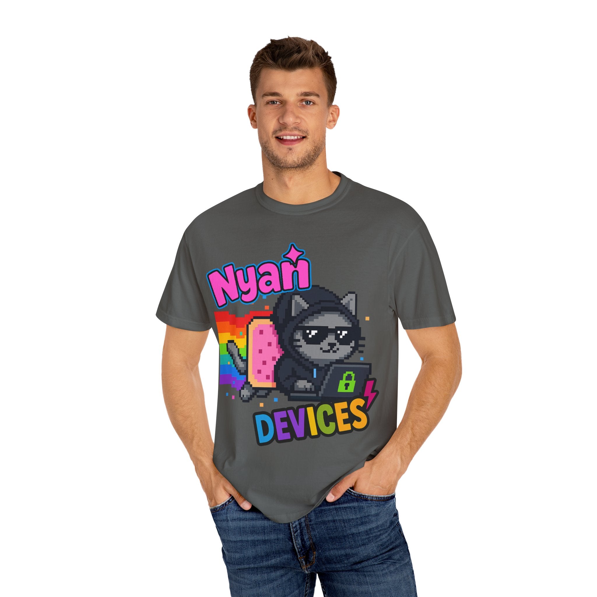 Nyan Devices - Hacker Cat - T-shirt